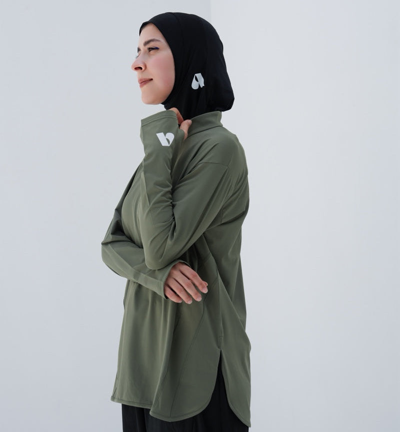 Her Move | Olive Green Long Sleeve Shirt