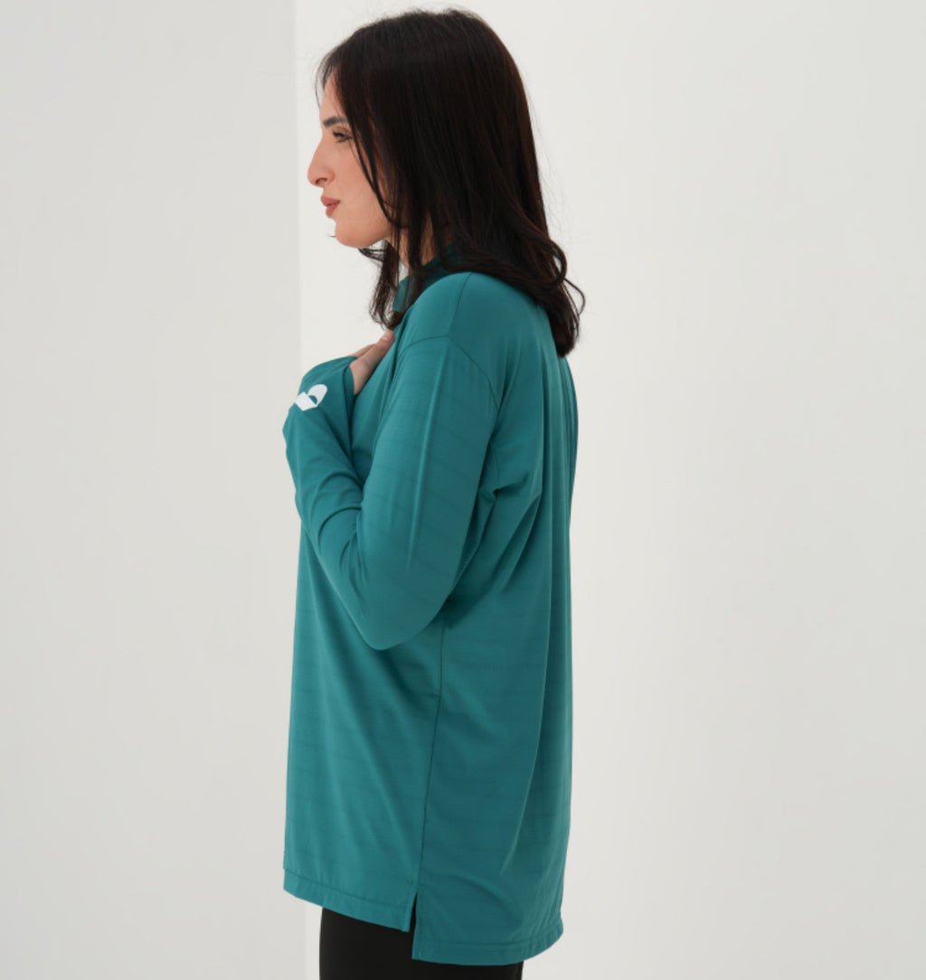 Her Flow | Petrol Blue Long Sleeve Shirt