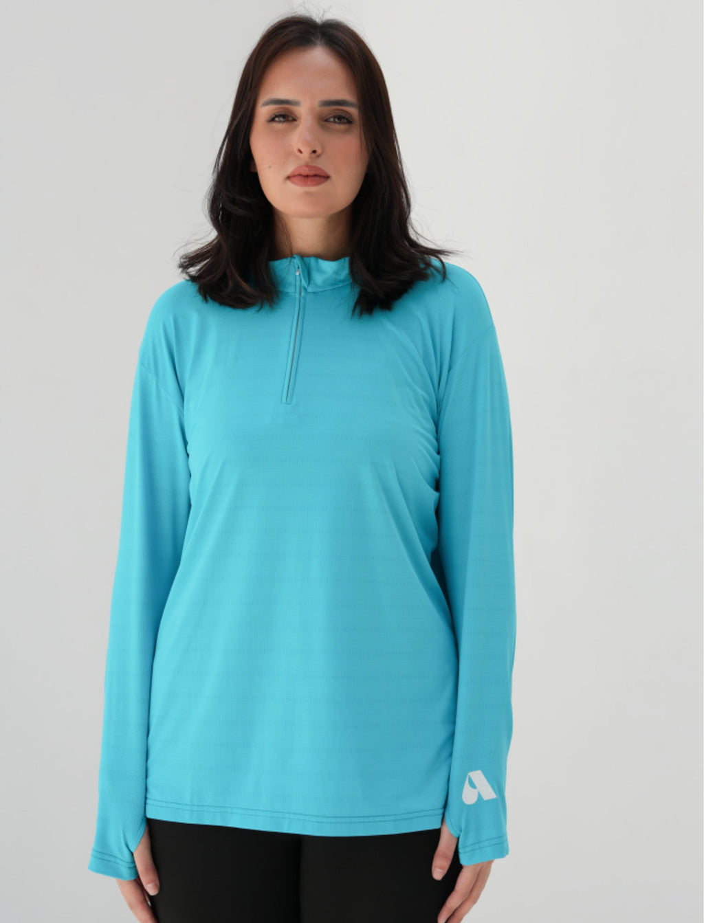 Her Flow | Aqua Blue Long Sleeve Shirt