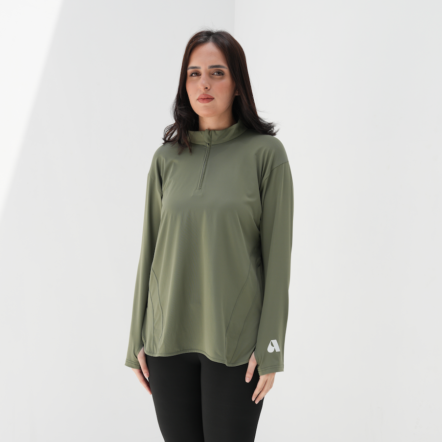 Her Move | Olive Green Long Sleeve Shirt